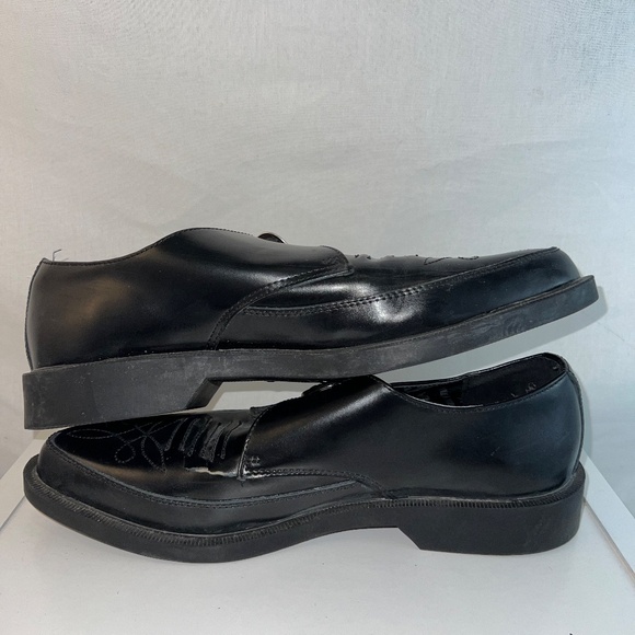 T.U.K. - Men's Western Buckle Loafer - A8652 - Black Leather Jam - Saint Laurent - Picture 7 of 15